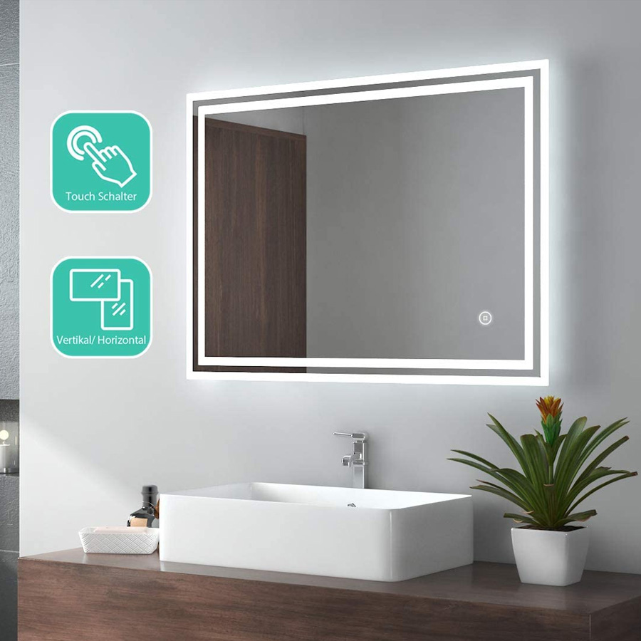 EMKE LED Modelo 2021 Espejo de baño 80x60cm Espejo de baño con